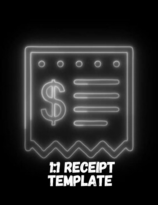 1:1 RECEIPT TEMPLATE